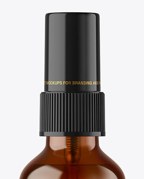 Amber Glass Spray Bottle Mockup