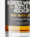 Clear Glass Whiskey Bottle Mockup