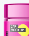 Clear Glass Cosmetic Jar Mockup