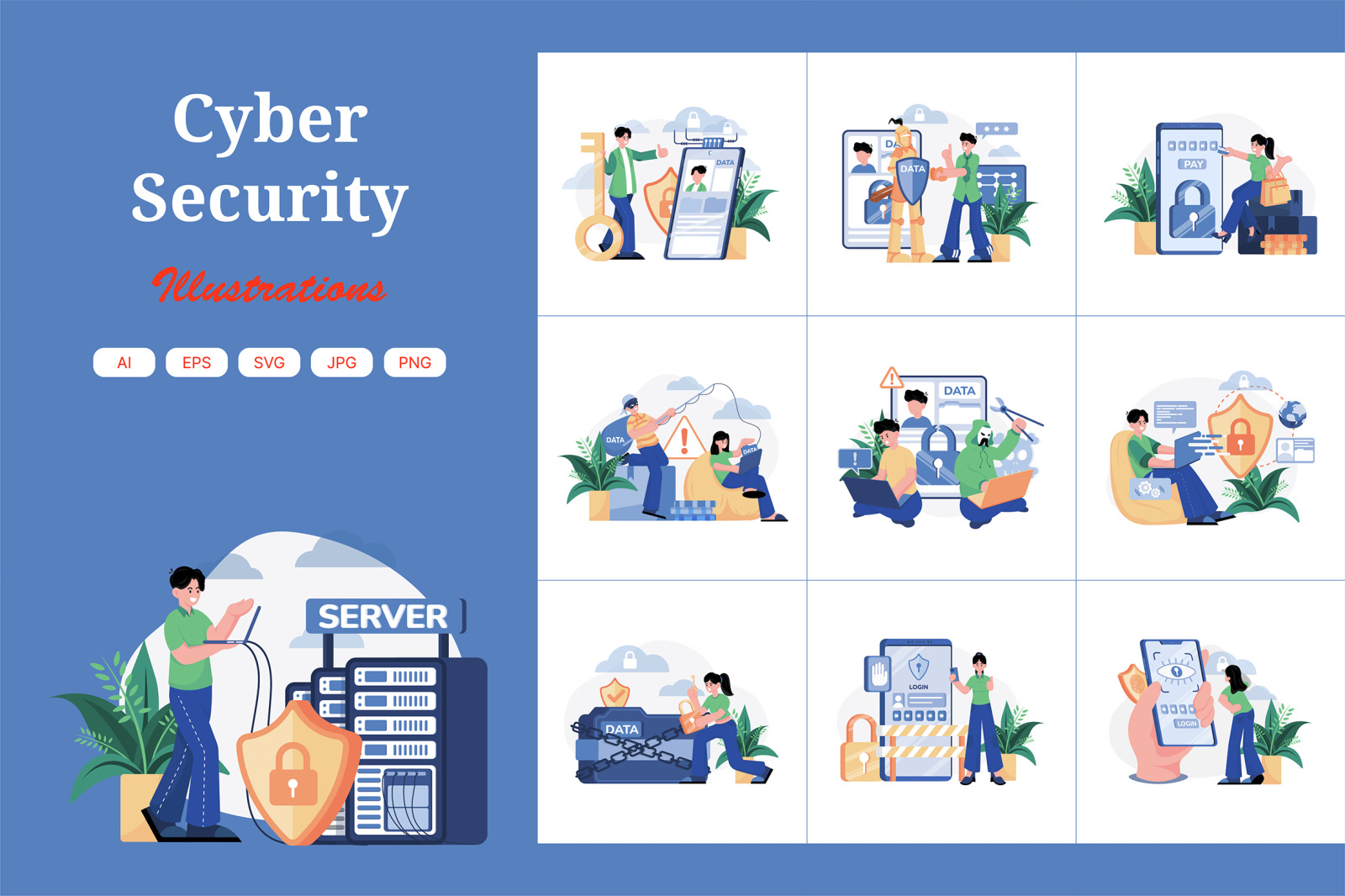 M524_Cyber Security Illustration Pack M524_Cyber Security Illustration Pack