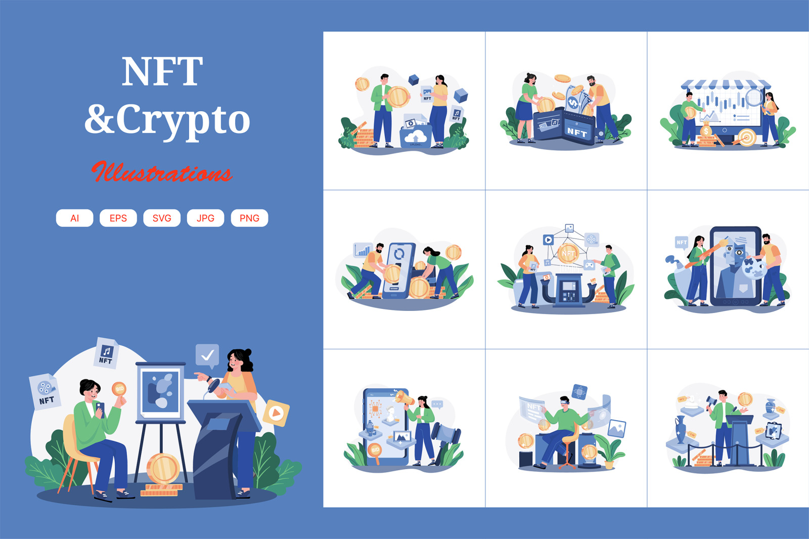 M525_NFT &amp; Crypto Illustration Pack