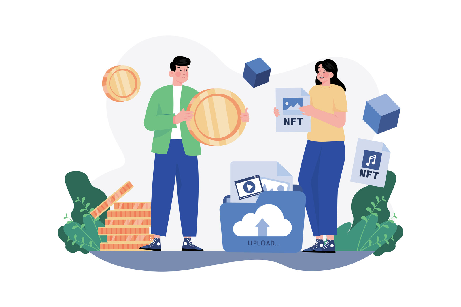 M525_NFT & Crypto Illustration Pack M525_NFT & Crypto Illustration Pack