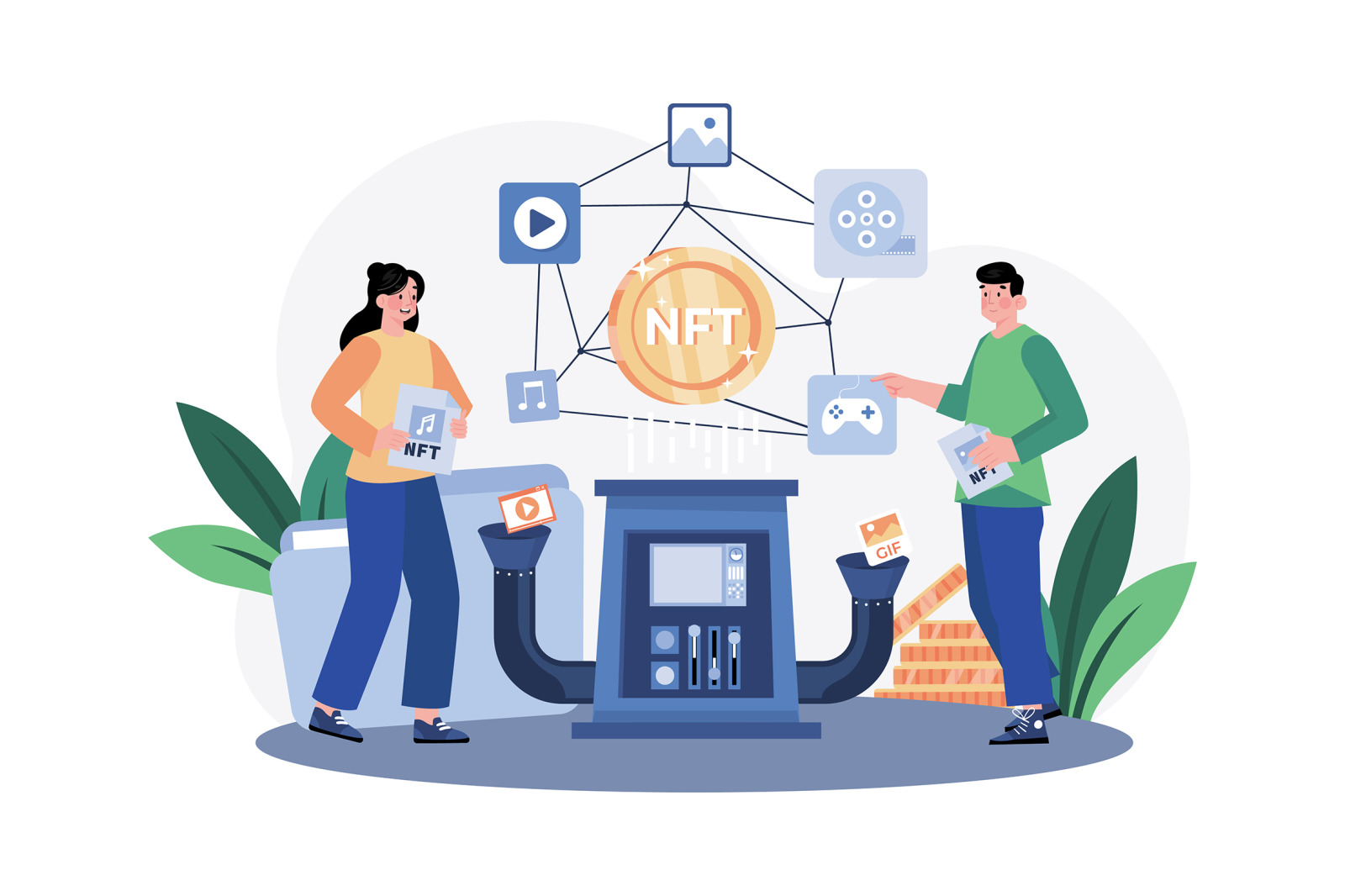 M525_NFT &amp; Crypto Illustration Pack