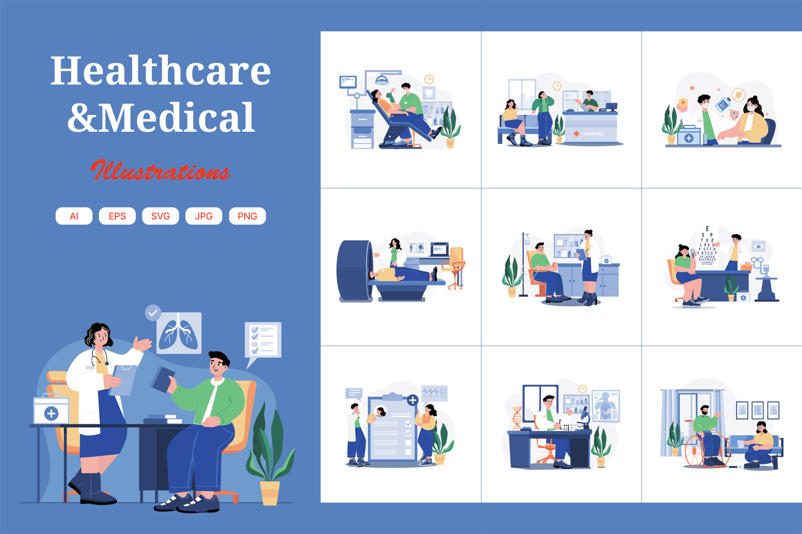 M526_Healthcare and Medical Illustration Pack