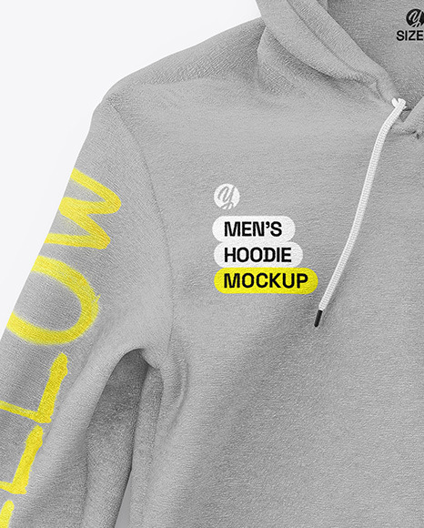 Melange Hoodie Mockup - Top View