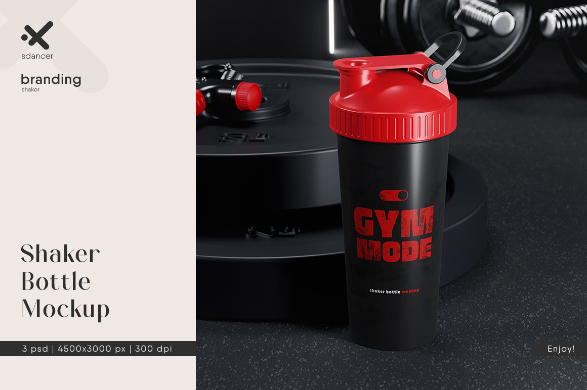 Shaker Bottle Mockup