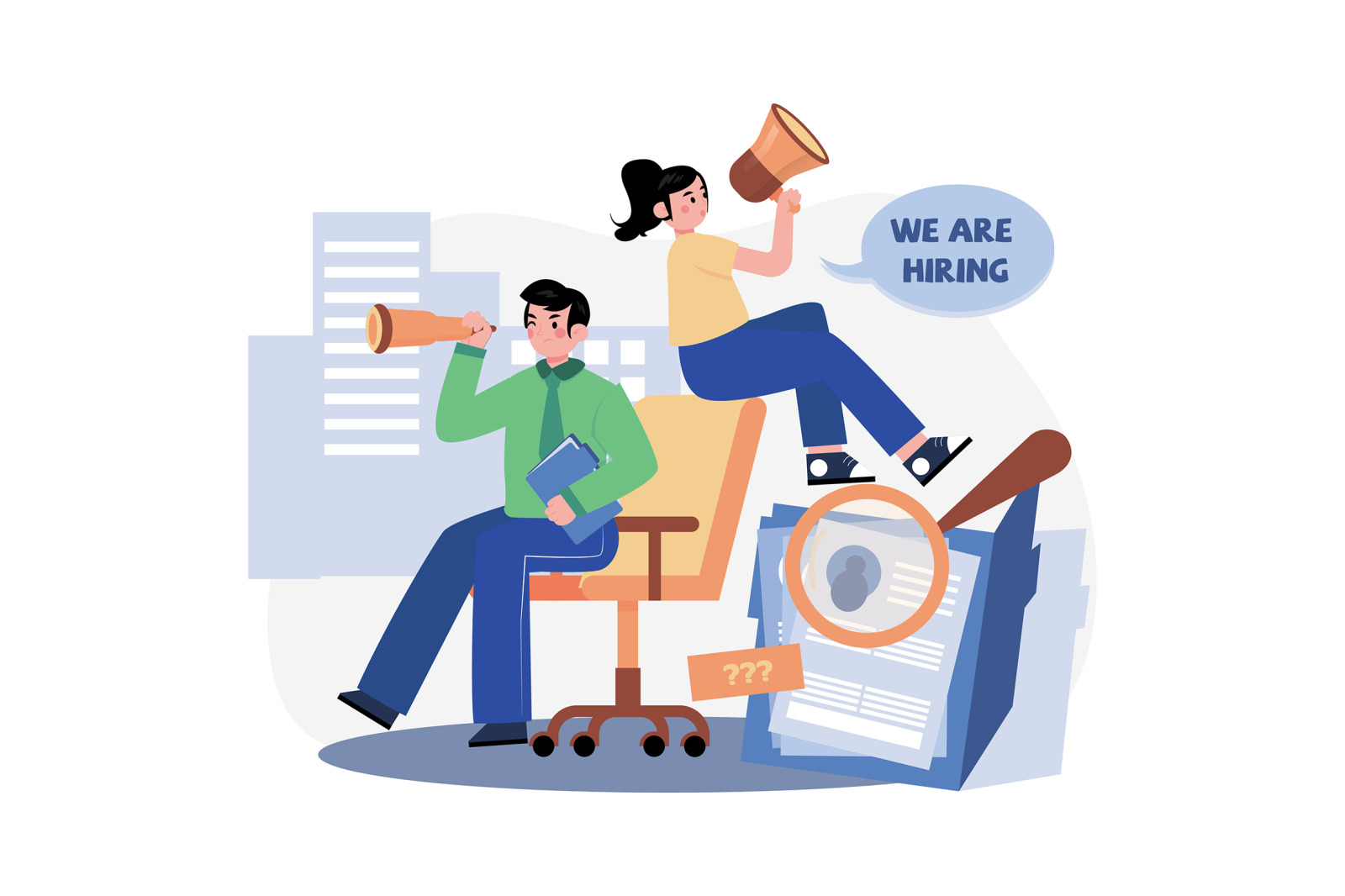 M528_Interview &amp; Hiring Illustration Pack