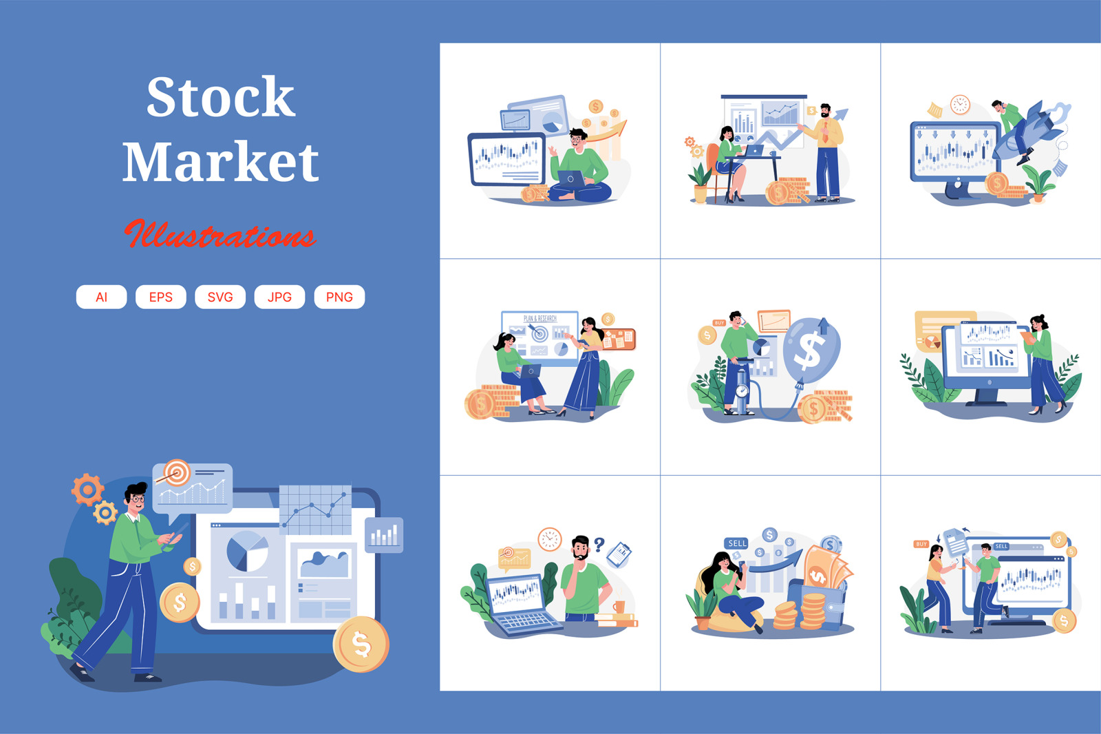 M533_Stock Market Illustration Pack M533_Stock Market Illustration Pack
