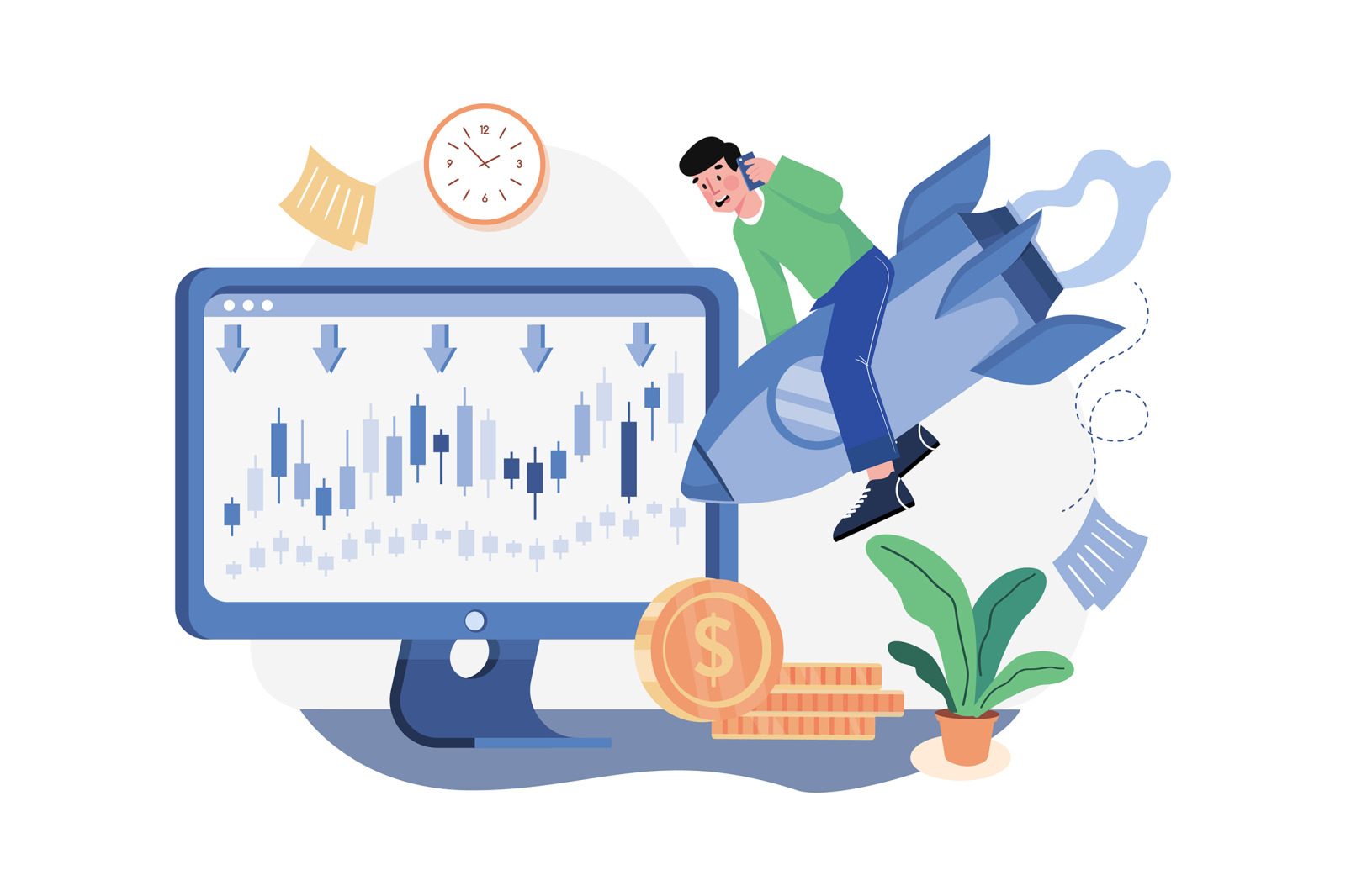 M533_Stock Market Illustration Pack