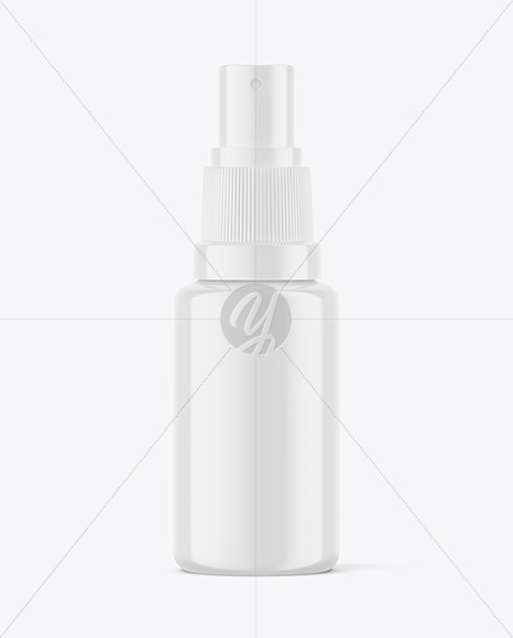 Glossy Cosmetic Spray Bottle Mockup