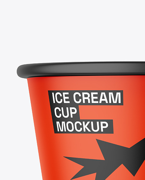 Matte Ice Cream Cup Mockup