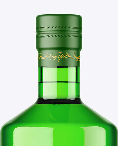 Colored Glass Bottle Mockup