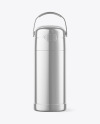 Glossy Metallic Thermos Bottle Mockup