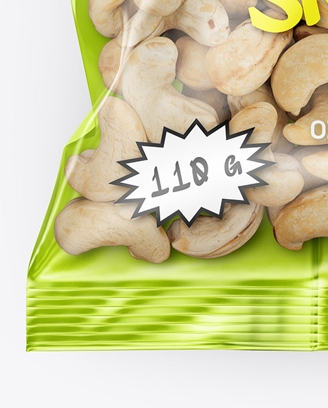 Plastic Bag with Cashew Nuts Mockup