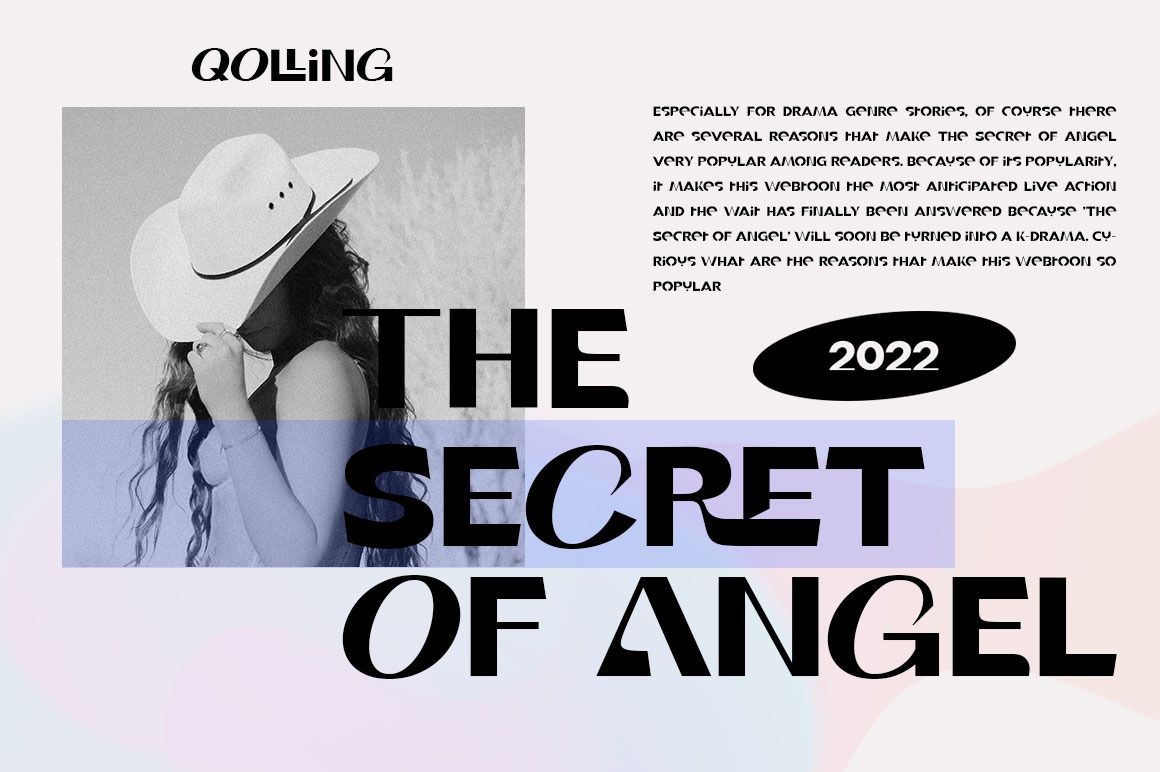 Qolling Display Font