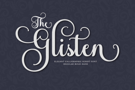 The Glisten Script - Wedding card