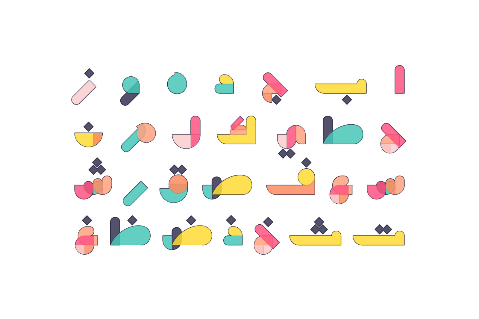 Tashkeel - Arabic Color Font Tashkeel - Arabic Color Font