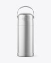 Matte Metallic Thermos Bottle Mockup