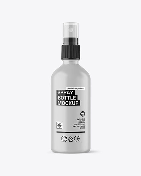 Matte Spray Bottle Mockup