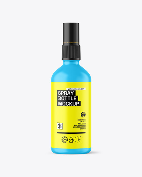 Matte Spray Bottle Mockup