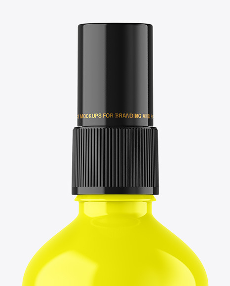 Glossy Spray Bottle Mockup