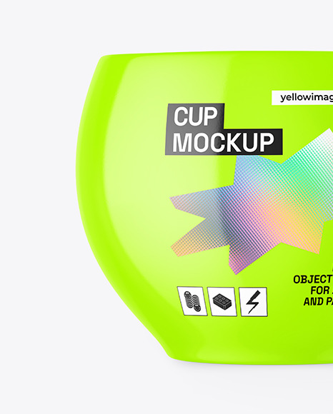 Glossy Coffee Cup Mockup