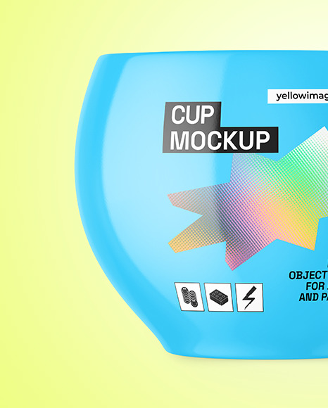 Glossy Coffee Cup Mockup