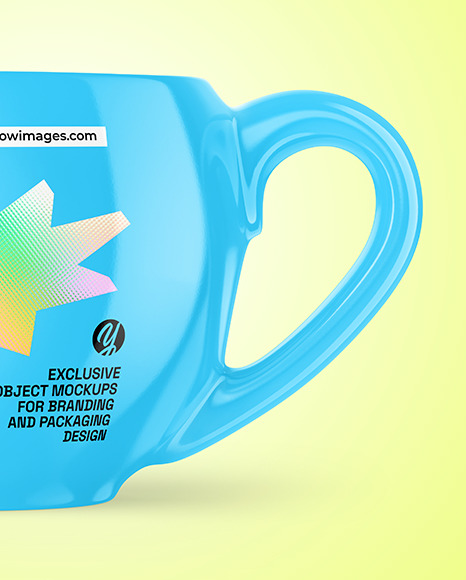 Glossy Coffee Cup Mockup