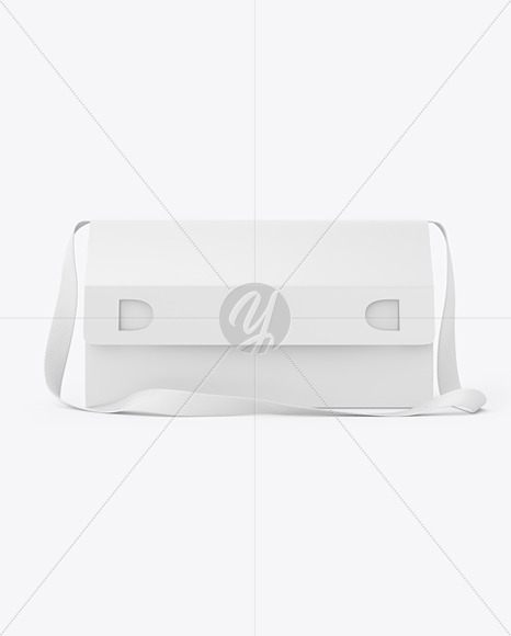 Matte Paper Box w/ Textile Strap Handle Mockup