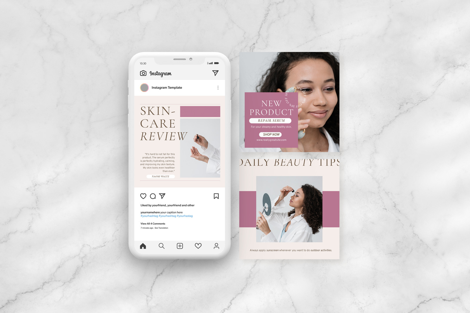 Cream berry minimalist beauty skincare product instagram post Cream berry minimalist beauty skincare product instagram post