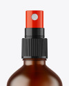 Frosted Amber Glass Spray Bottle Mockup