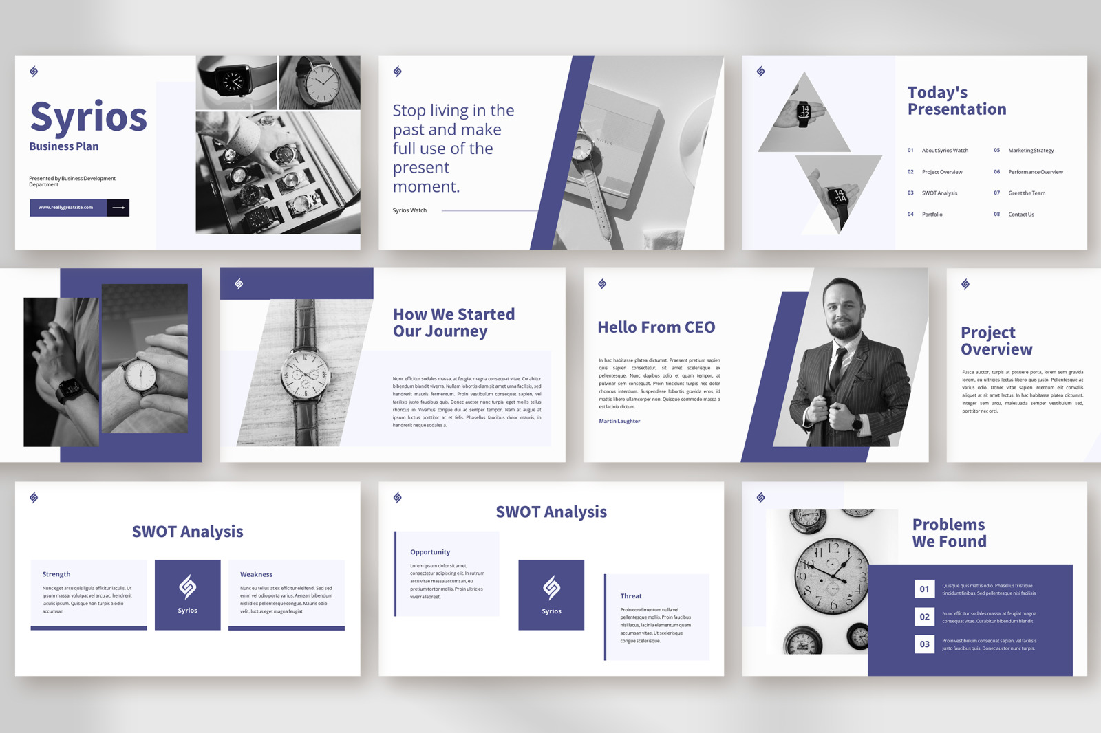 Syrios – deep purple modern business plan presentation Syrios – deep purple modern business plan presentation