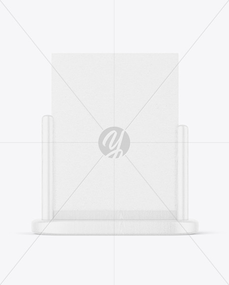 Kraft Menu Card w/ Wooden Stand Mockup