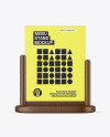 Kraft Menu Card w/ Wooden Stand Mockup