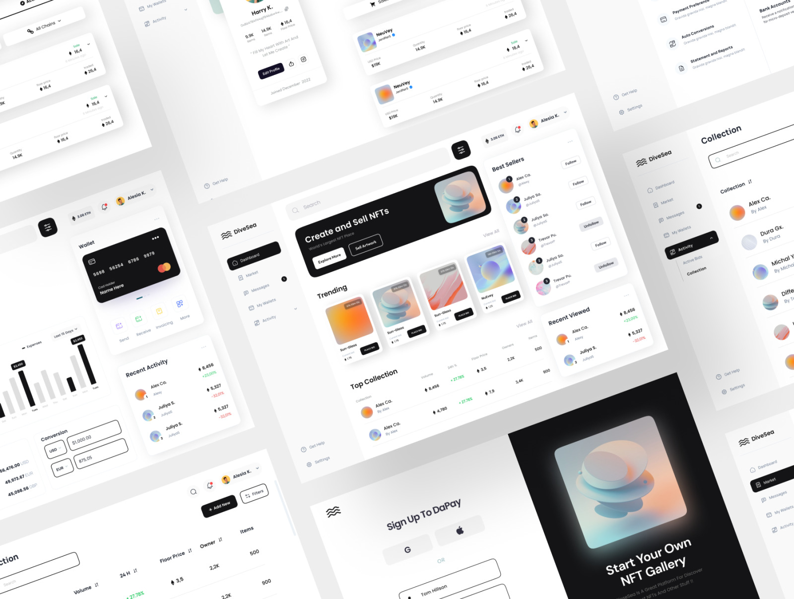 DiveSea - NFT Market Dashboard UI KIT