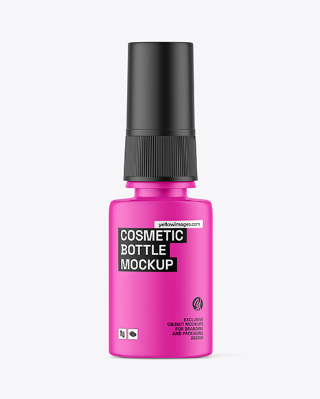 Matte Cosmetic Spray Bottle Mockup