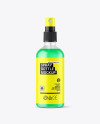 Frosted Glass Spray Bottle with Color Liquid Mockup