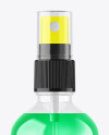 Glass Spray Bottle with Color Liquid Mockup