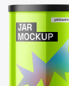 Glossy Metallic Jar Mockup