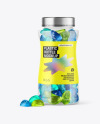 Plastic Bottle with Gummies Mockup