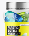 Plastic Bottle with Gummies Mockup