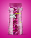 Plastic Bottle with Gummies Mockup