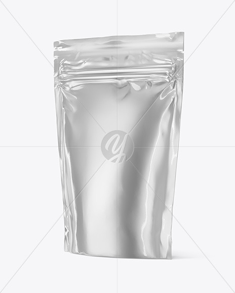 Metallic Stand Up Pouch Mockup