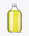 500ml Clear Glass Olive Oil Bottle Mockup