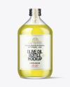 500ml Clear Glass Olive Oil Bottle Mockup