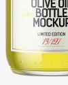 500ml Clear Glass Olive Oil Bottle Mockup