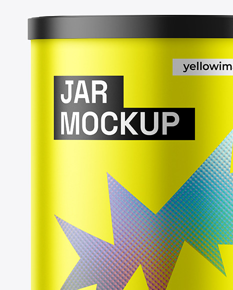 Matte Metallic Jar Mockup