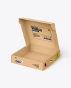 Opened Kraft Paper Mailing Box Mockup