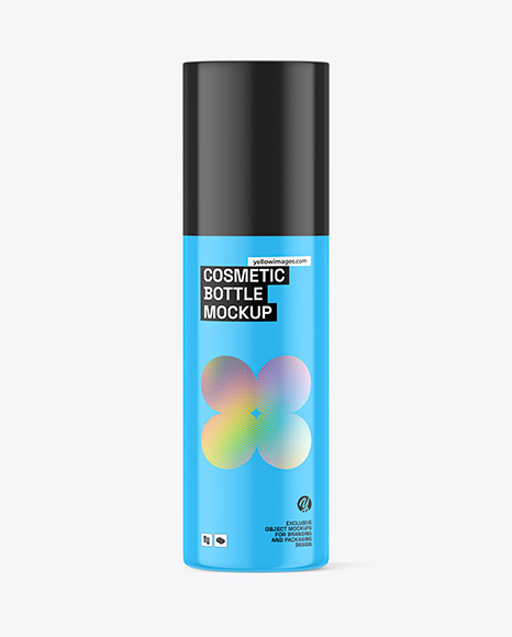 Glossy Cosmetic Spray Bottle Mockup