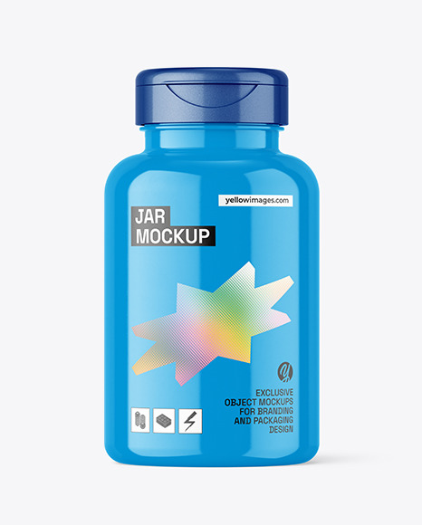Glossy Jar Mockup - Pill bottle mockup